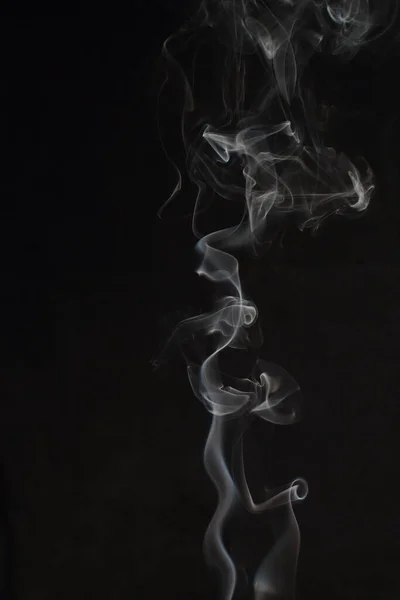 White Smoke Black Background — Stock Photo, Image