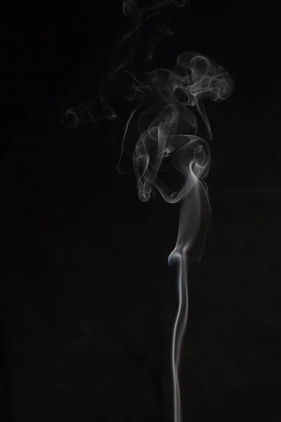 Humo Blanco Sobre Fondo Negro —  Fotos de Stock