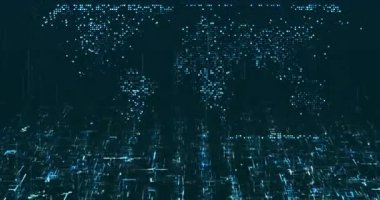 Soyut dijital veri arkaplanı, 3D dijital görüntü