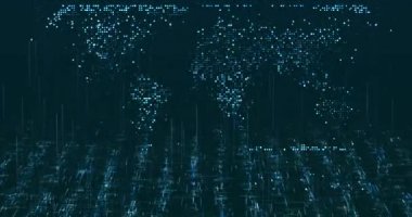 Soyut dijital veri arkaplanı, 3D dijital görüntü