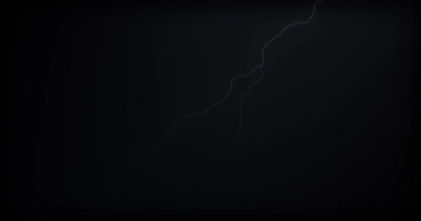 Lightning Dark Background Copy Space — Stock Video