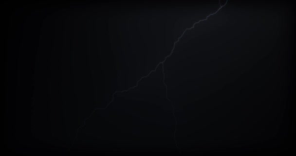 Lightning Dark Background Copy Space — Stock Video