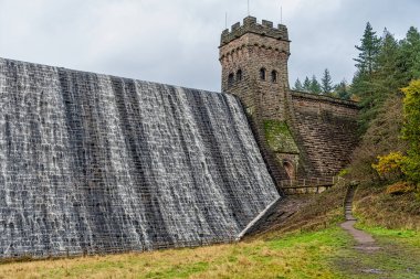 Derwent Barajı ve Reservoir 'un taşkın görüntüsü