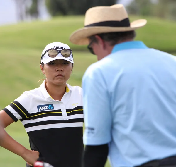 David Leadbetter ve Lydia Ko Ana ilham golf turnuvasında 2015 — Stok fotoğraf