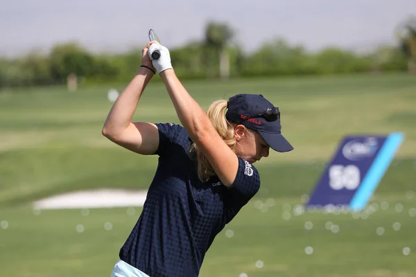 Hráči na tréninku na Ana inspirace golfový turnaj 2015 — Stock fotografie