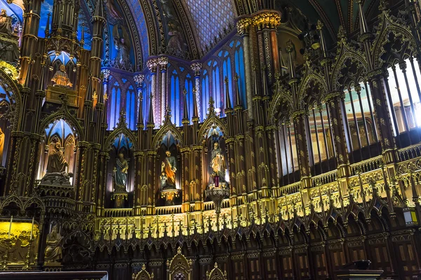 Basílica de Notre Dame, Montreal, Quebec, Canadá — Fotografia de Stock