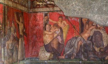 Kalıntıları Pompeii, Napoli, İtalya