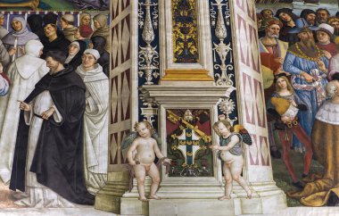 Piccolomini Kütüphane, Duomo, Siena, İtalya