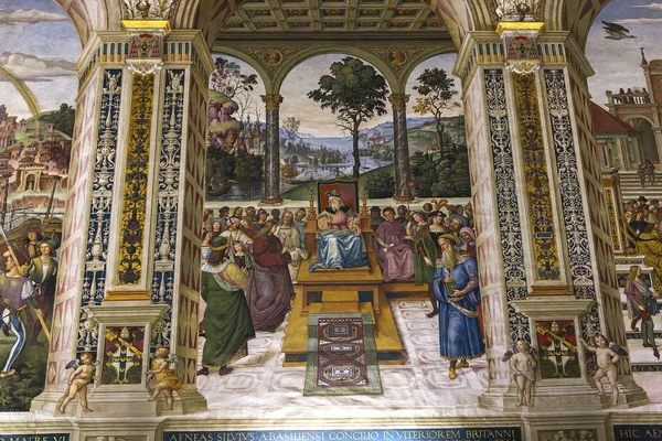 Piccolomini könyvtár, dóm, Siena, Olaszország — Stock Fotó