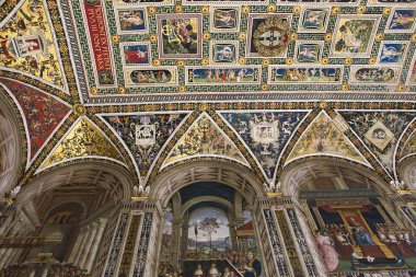 Piccolomini Kütüphane, Duomo, Siena, İtalya