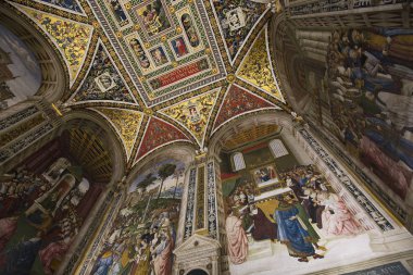 Piccolomini Kütüphane, Duomo, Siena, İtalya