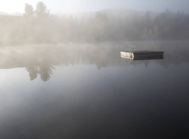 Lac-Superieur rıhtımı, Mont-tremblant, Quebec, Kanada