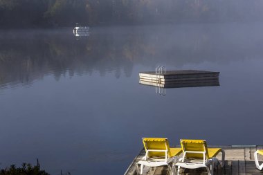 Lac-Superieur rıhtımı, Mont-tremblant, Quebec, Kanada