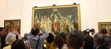 iç mekanlar ve tafsilât-in Uffizi, Floransa, İtalya