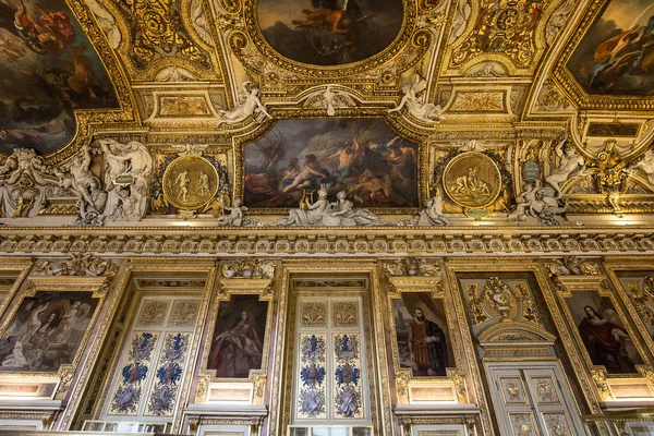 Galéria Apollon, a Louvre, Párizs, Franciaország — Stock Fotó