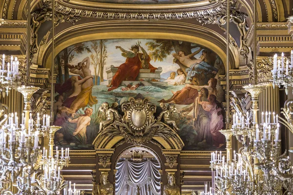 Palais Garnier, 파리의 오페라, 인테리어 및 세부 정보 — 스톡 사진