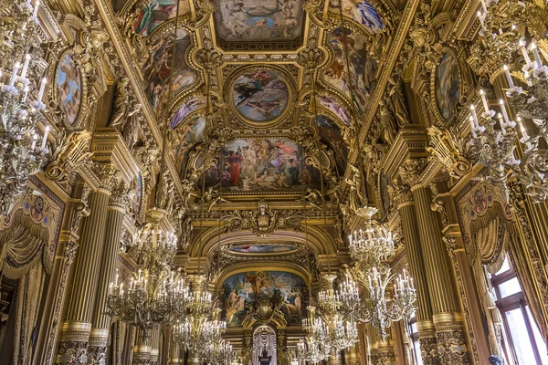 Palais Garnier, 파리의 오페라, 인테리어 및 세부 정보 — 스톡 사진