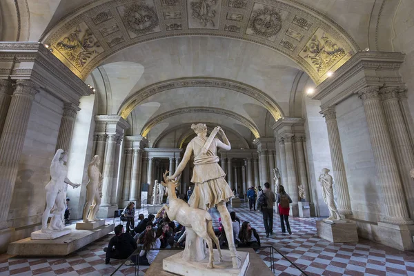 The Caryatids room, The Louvre, Paris, France — Stock Photo, Image