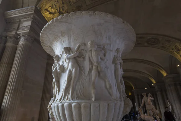 The Caryatids room, El Louvre, París, Francia — Foto de Stock