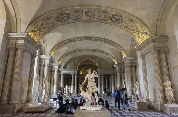 The Caryatids room, The Louvre, Paris, França — Fotografia de Stock