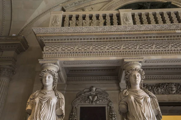 The Caryatids room, El Louvre, París, Francia —  Fotos de Stock