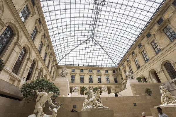 The Marly square, The Louvre, Paris, France — Stock Photo, Image