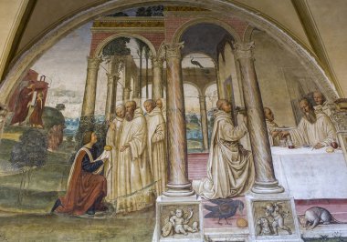 Abbey Monte Oliveto Maggiore, Toskana, İtalya