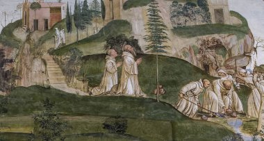 Abbey Monte Oliveto Maggiore, Toskana, İtalya