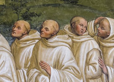 Abbey Monte Oliveto Maggiore, Toskana, İtalya