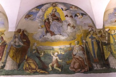 Abbey Monte Oliveto Maggiore, Toskana, İtalya