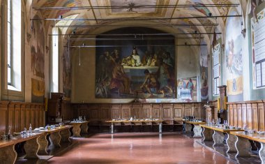 Abbey Monte Oliveto Maggiore, Toskana, İtalya