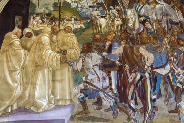 Abbey Monte Oliveto Maggiore, Toskana, İtalya