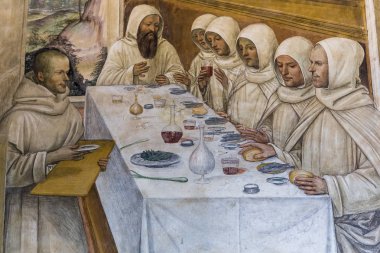 Abbey Monte Oliveto Maggiore, Toskana, İtalya