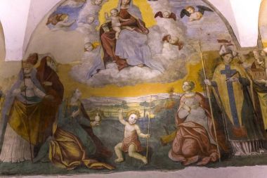 Abbey Monte Oliveto Maggiore, Toskana, İtalya