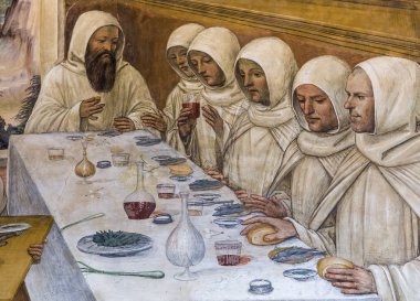 Abbey Monte Oliveto Maggiore, Toskana, İtalya