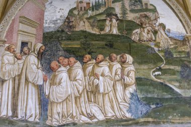 Abbey Monte Oliveto Maggiore, Toskana, İtalya