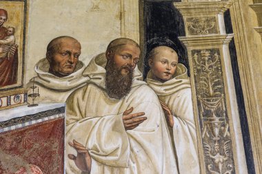 Abbey Monte Oliveto Maggiore, Toskana, İtalya