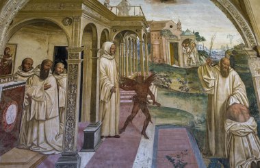 Abbey Monte Oliveto Maggiore, Toskana, İtalya