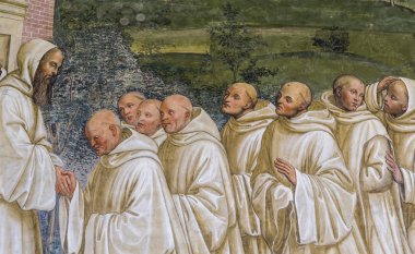 Abbey Monte Oliveto Maggiore, Toskana, İtalya