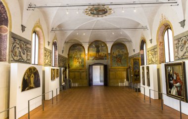 Abbey Monte Oliveto Maggiore, Toskana, İtalya