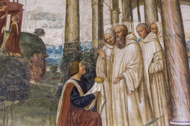 Abbey Monte Oliveto Maggiore, Toskana, İtalya