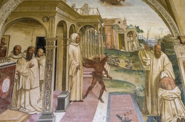 Abbey Monte Oliveto Maggiore, Toskana, İtalya