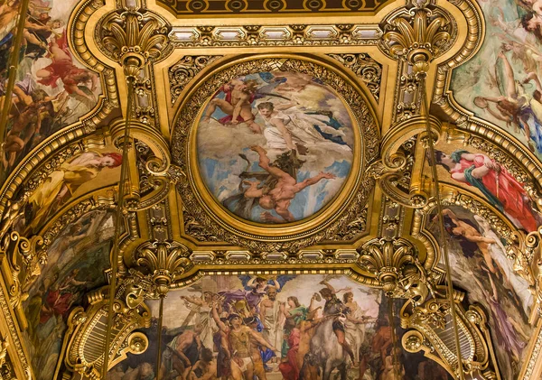 Palais Garnier, Opera w Paryżu, wnętrza i szczegóły — Zdjęcie stockowe