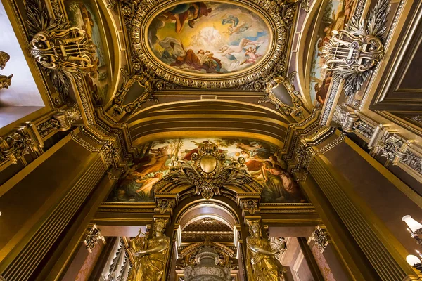 El Palais Garnier, Ópera de París, interiores y detalles — Foto de Stock