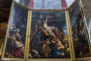 İç Notre dame d'Anvers Katedrali, Anvers, Belçika