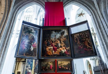 İç Notre dame d'Anvers Katedrali, Anvers, Belçika