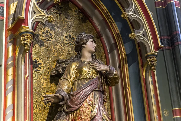 Interiores de la catedral de Notre Dame d 'Anvers, Anvers, Bélgica — Foto de Stock