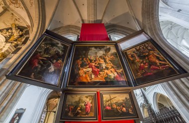 İç Notre dame d'Anvers Katedrali, Anvers, Belçika