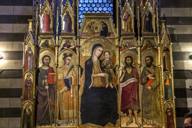Ayrıntılar battistero di San Giovanni, Siena, İtalya