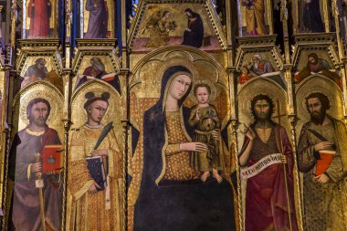 Ayrıntılar battistero di San Giovanni, Siena, İtalya